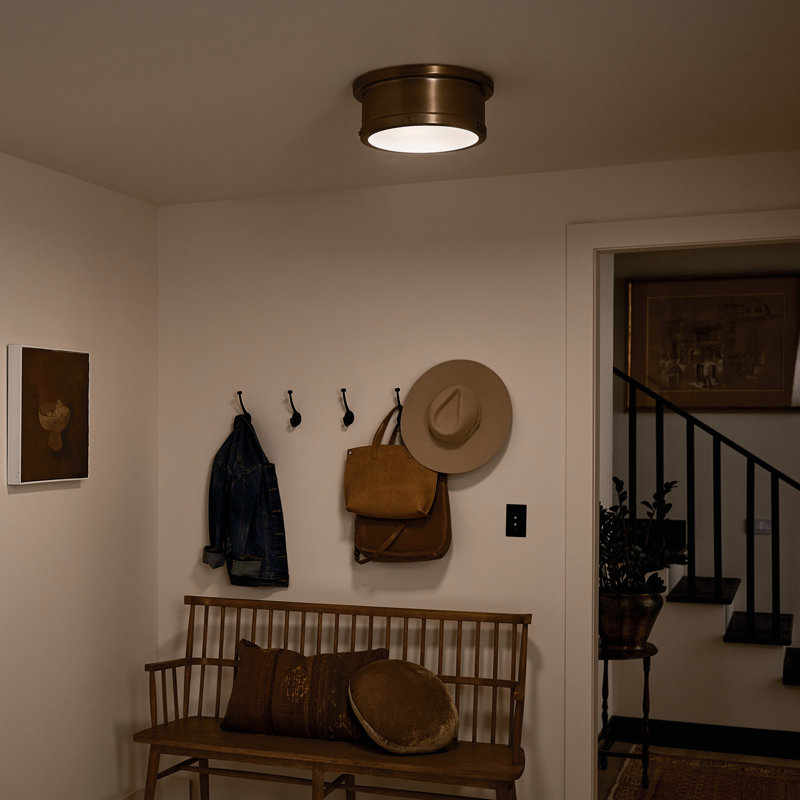 Zhazira Flush Mount, Brushed Natural Brass