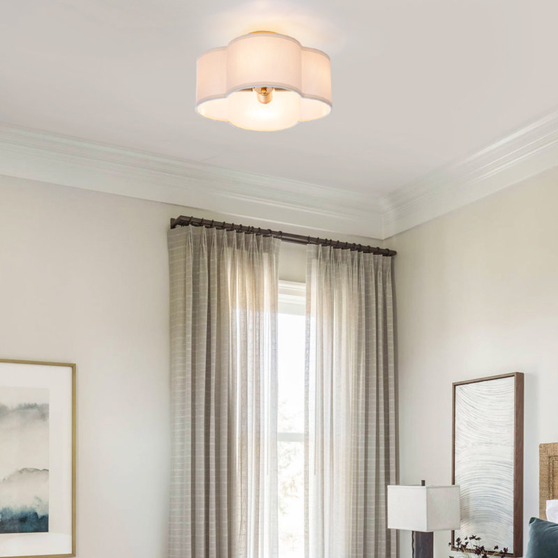 Caylah Fabric Semi Flush Mount