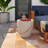 Corded Gray Cone Side Table