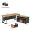 Bureau de direction de 63 pouces avec classeur mobile de 47 pouces, grand bureau personnel avec tiroirs et tablettes de rangement, bureau d'ordinateur en forme de L, mobilier de bureau