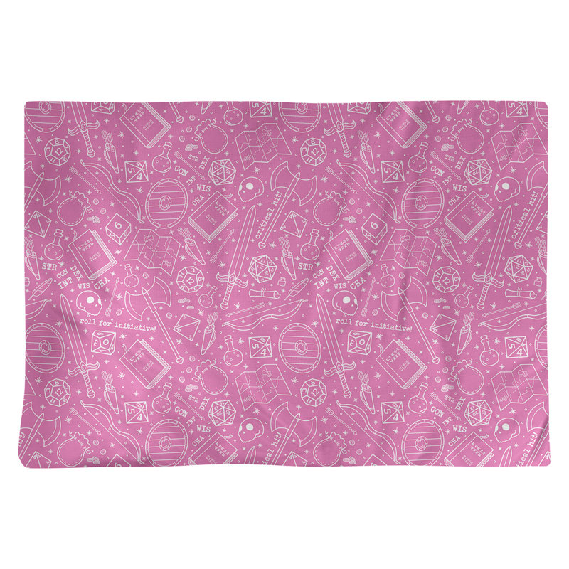 Napperon en coton 18 po Classic RPG, Rose / blanc