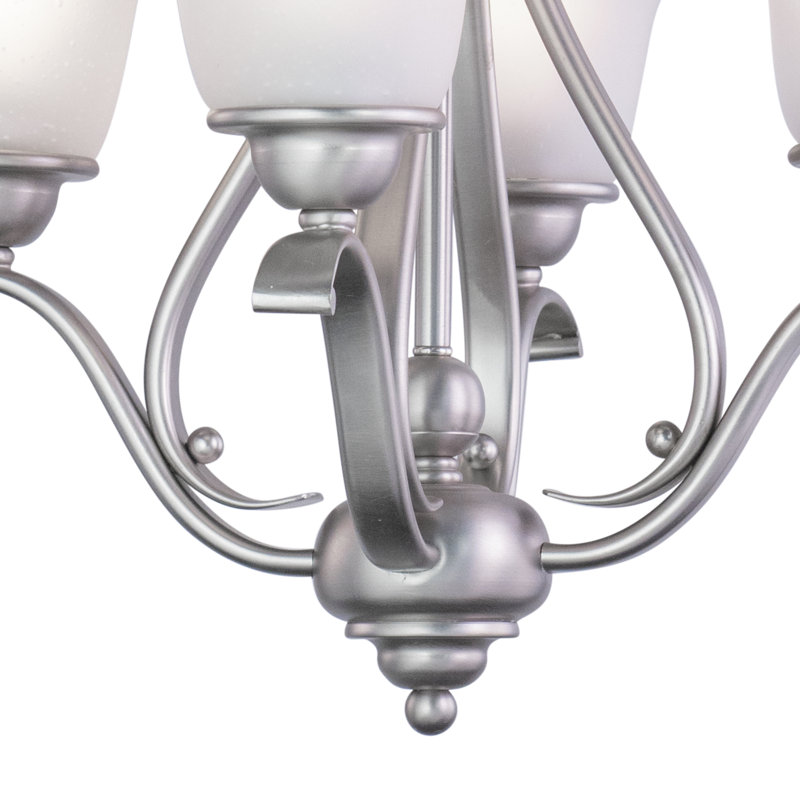 Macalla 4 - Light Steel Dimmable Empire Chandelier, Brushed Nickel