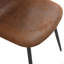 Ensemble de table et de chaises, table de salle à manger ronde minimaliste moderne de 42 pouces de diamètre, dotée de 6 chaises en tissu brun avec pieds en métal noir. Convient pour la cuisine, la salle à manger, etc.-2033762227-2033762239