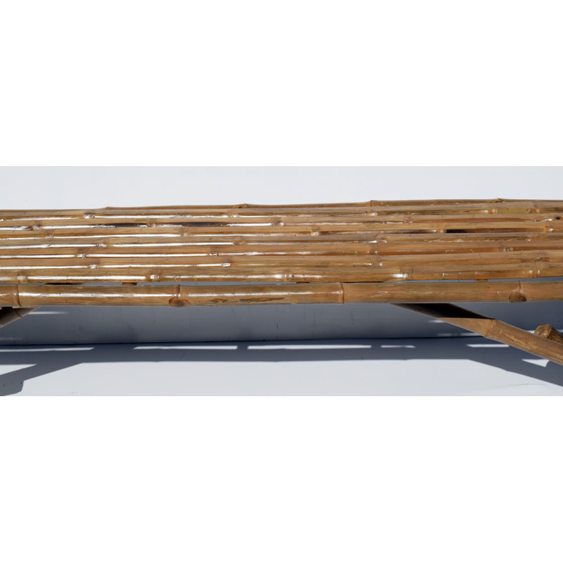 Bamboo54 Tropical Natural Bamboo Folding Bench, 63L