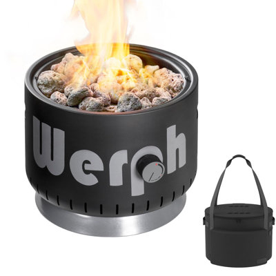 Foyer extérieur portatif au propane de 43 cm (17 pouces) avec sac de transport
