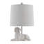 Lampe de table en résine pour chien avec abat-jour en lin-1360724867-1360724864-1360724871