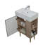 Base de meuble-lavabo de 21,6 po avec tablette ouverte à droite, grand espace de rangement, lavabo en bois massif et en céramique pour la longévité, fonction silencieuse à fermeture en douceur, espace de rangement facile à assembler, construction, lavabo, portes,-129957085