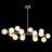 Jewellia 16-Light Metal Sputnik Chandelier with Glass Shades and Adjustable Height -305184220