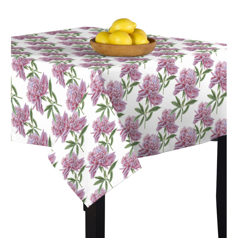 Maxton Peonies Tablecloth, 104" L x 60" W