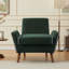 Fauteuil d'appoint rembourré avec pieds en bois d'hévéa-1822150975