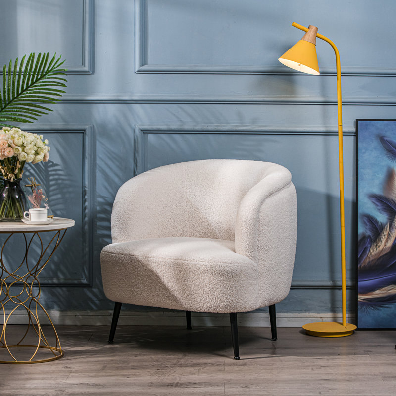Chaise longue en métal Kestner, Tissu blanc