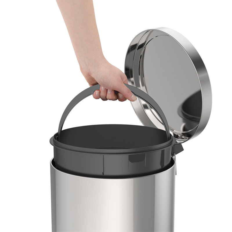 Stainless Steel Step On Kitchen Trash Can, 20L