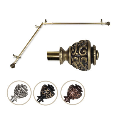 North Adjustable 0.81" Single Corner Curtain Rod