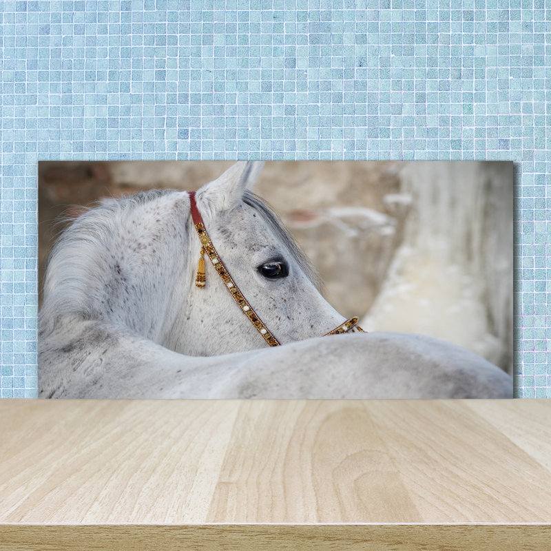 Morganville 50cm W x 100cm L Glass Peel and Stick Panel