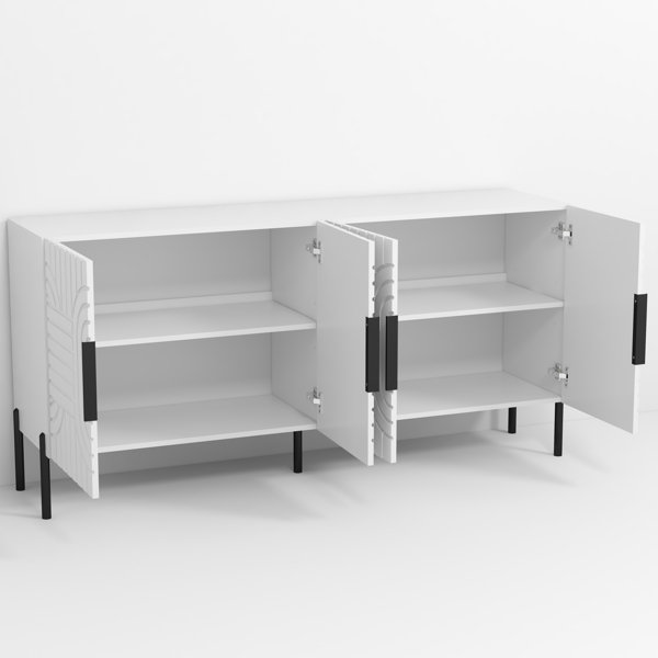 Ebern Designs Elua Metal Accent Cabinet | Wayfair