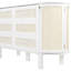 Lit double blanc avec compartiments de rangement secret et style tissé moderne - Économisez de l'espace dans votre maison Matelas pliable inclus pour plus d'efficacité