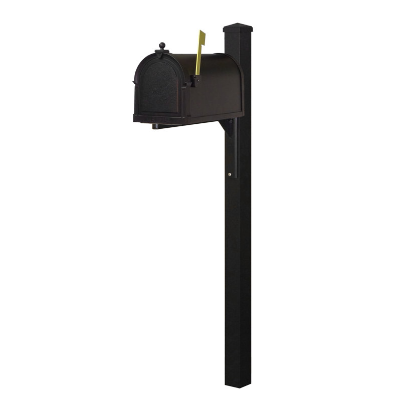 Berkshire Curbside Mailbox With Locking Insert And Wellington Mailbox Post
