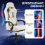 Fauteuil de jeu vidéo ergonomique et haut dossier avec repose-pieds-1236403238