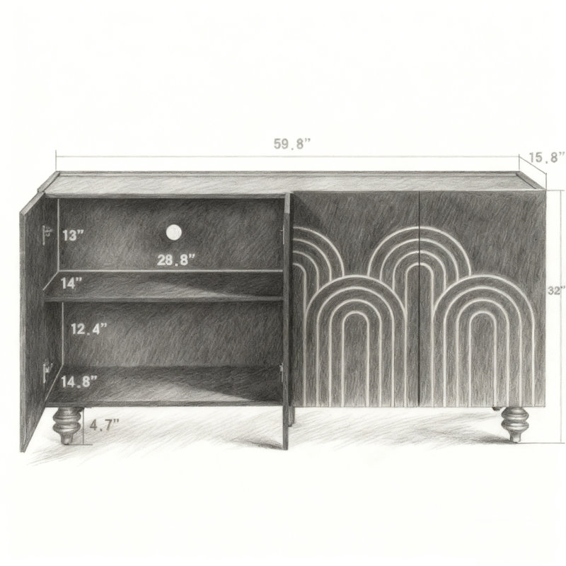 Buffet avec rangement Modern, Marine