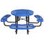 Round outdoor steel picnic table-443379264