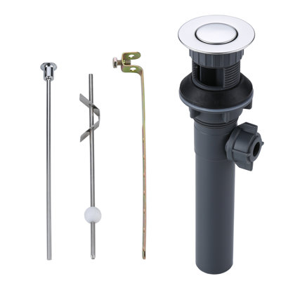 Pop-up Bathroom Sink Drain Lift Rod Drain with Overflow