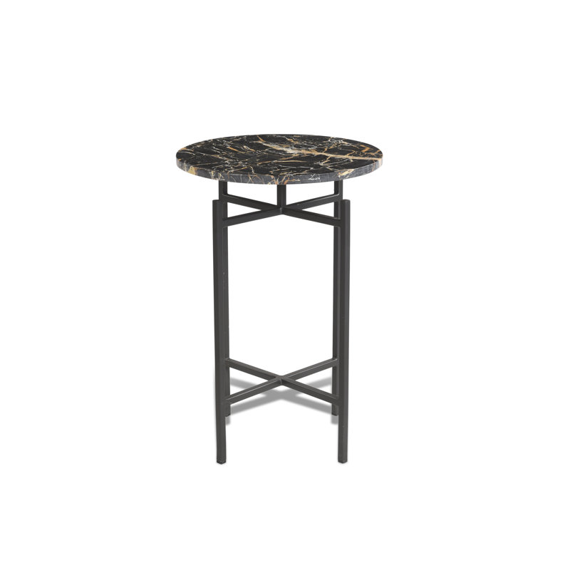 	Olive 24" Accent Table with Marble Top,