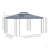 Patio Gazebo, Double Roof Outdoor Gazebo Canopy Shelter With Screen Decorate Corner Frame(Canopy)-112604567