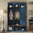 Classic Arched Design Hall Tree with 3 Hidden Storage, Farmhouse Mudroom Organizer, and Walnut Bench, Mid-Century All-in-One Entryway Solution-129333366