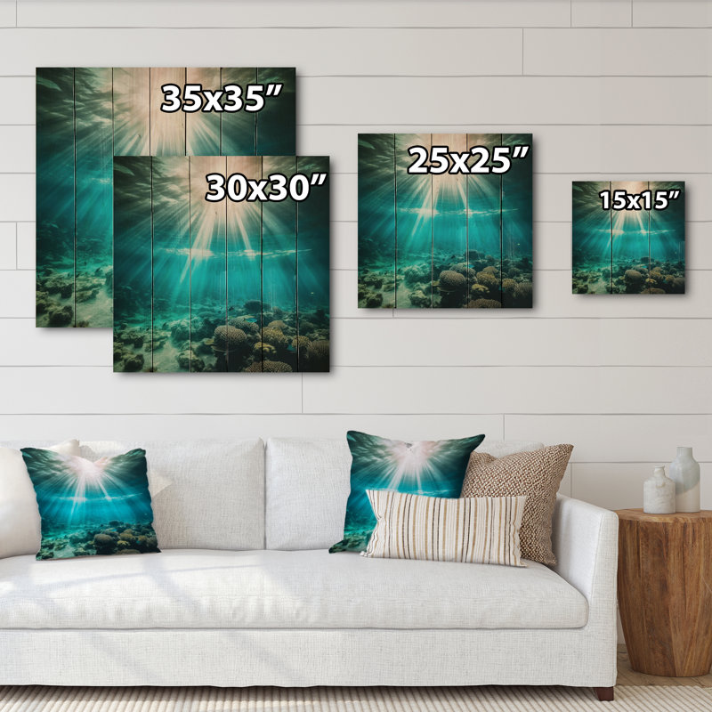 Corail sous l'eau V, H 25 po x l 25 po x P 0,78 po