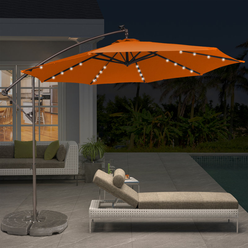 Parasol en porte-à-faux 10 pi Direen, Orange
