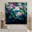 «Evening Wildflowers» blanc et rose sur toile
