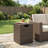 Heavy Duty Handwoven Rattan Patio Propane Tank Hideaway Cover Side Table With Stable Support Frame And Smooth Flat Tabletop For Backyard BBQ-126109444
