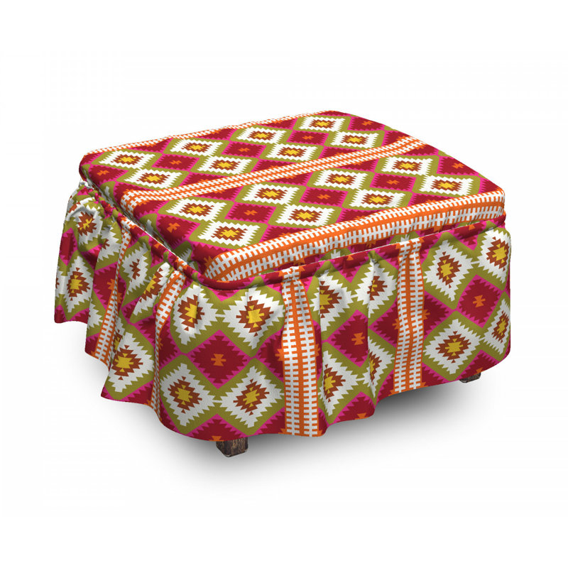 Box Cushion Ottoman Slipcover