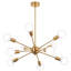 Lustre de style campagnard moderne de style lustre spoutnik 10 lumières Carvey-959699377
