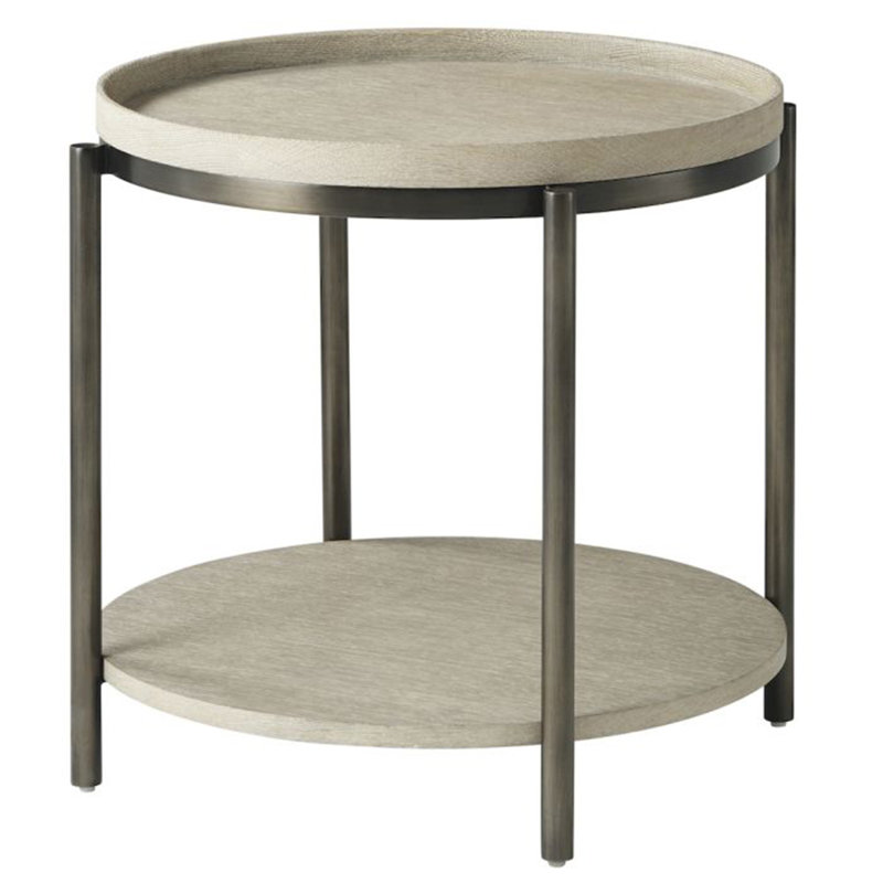 Repose Solid Wood Top End Table, Gray Oak, 22" H x 24.25" W x 24.25" D