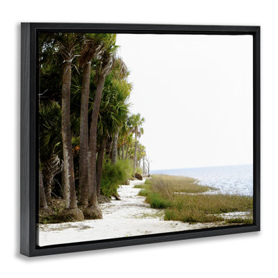 «Palm Beach Path», art mural encadré sur toile flottante par Gail Peck