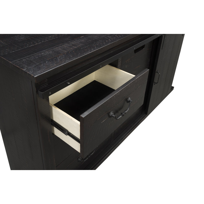 Commode double 9 tiroirs Oydis, Noir antique