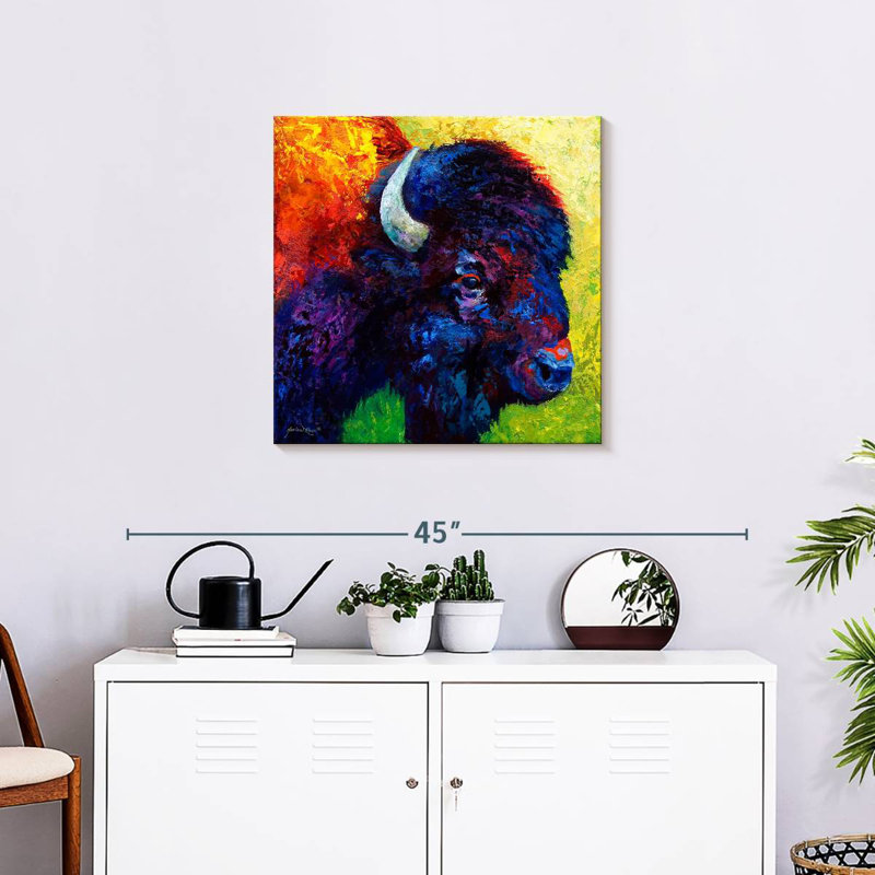 Brampt Bison Head III, 24" H x 24" W