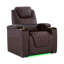 Canapé inclinable de cinéma maison en cuir véritable avec double moteur zéro gravité, appui-tête réglable et éclairage ambiant 7 couleurs pour les soirées cinéma, les jeux immersifs et la vie moderne-78903474
