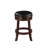 Swivel Upholstered Faux Leather Counter Stool with Solid Wood Frame-69426729-69426726