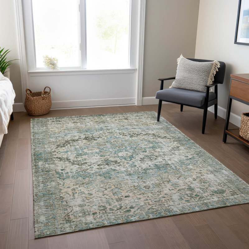Tapis intérieur / extérieur lavable à la machine, Rectangle 5 pi x 7 pi 6 po