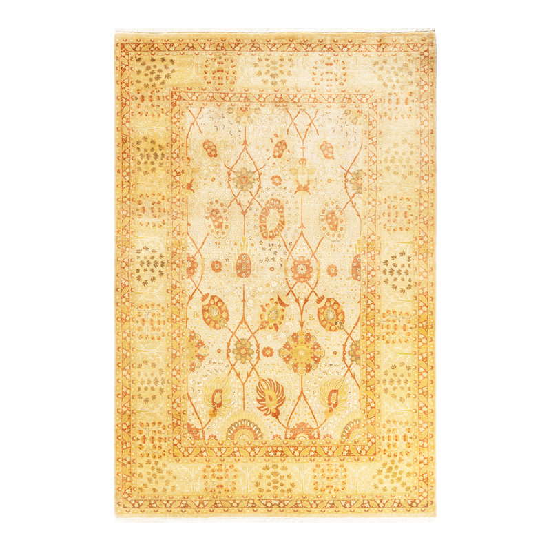 Hayner One-of-a-Kind 6' 2" X 9' 3" 2000s Wool Area Rug in Ivory