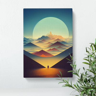 MountaIn Sunset No.3 - Wrapped Canvas Print