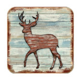 Wood Square 4 Piece Coaster Set
