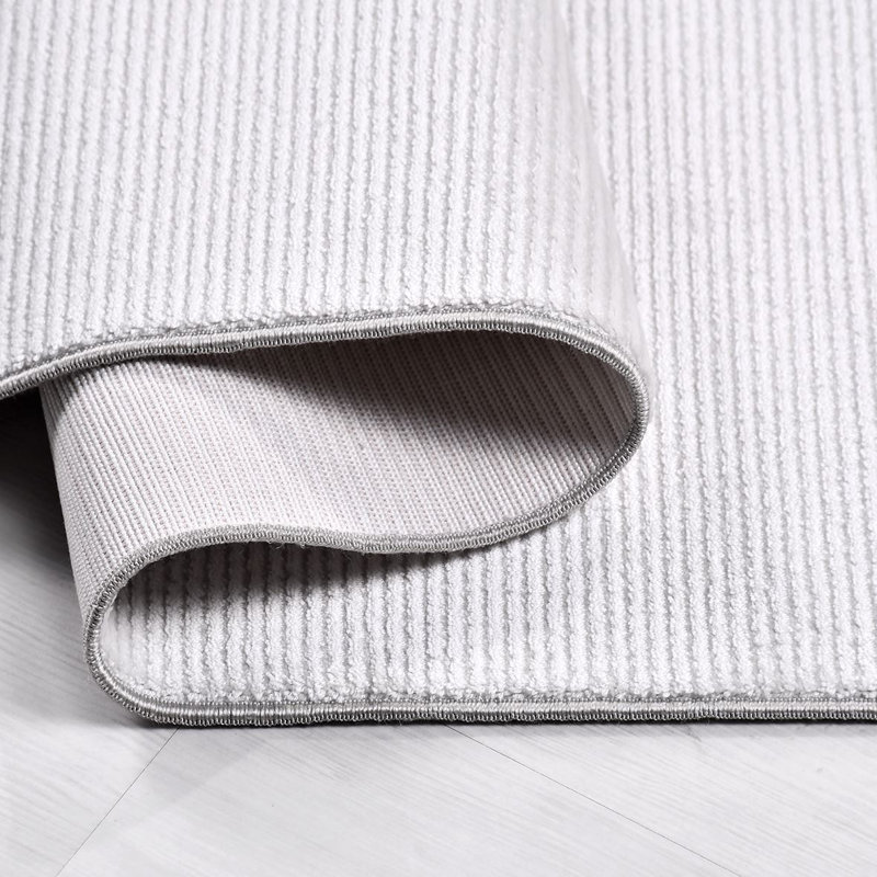 Tapis beige moderne lavable à la machine, Rectangle 3 pi 4 po x 5 pi