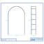 Harbour Housewares Metal Garden Arbour Arch - 2.4m x 1.4m