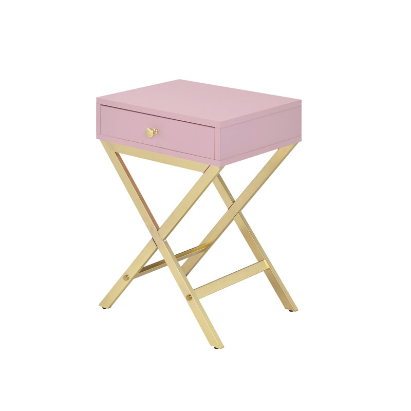 Table d'appoint Coleen, Pink, Gold