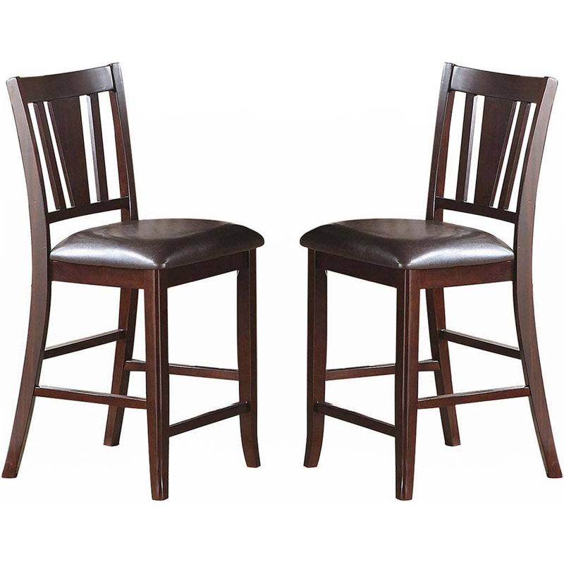 Ensemble simple et contemporain de 2 chaises à hauteur de comptoir