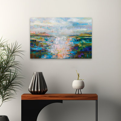 Art abstrait abstrait et brun aube calme