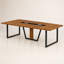 Grande table de conférence, table de réunion de bureau moderne avec pieds en métal